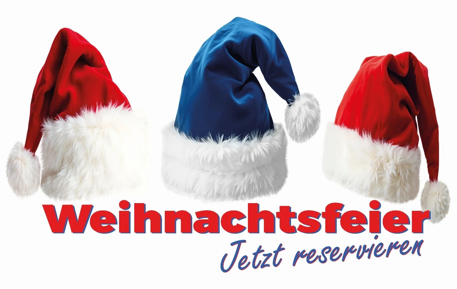 Weihnachtsmann auf einer Firmenfeier mit Mitarbeitern